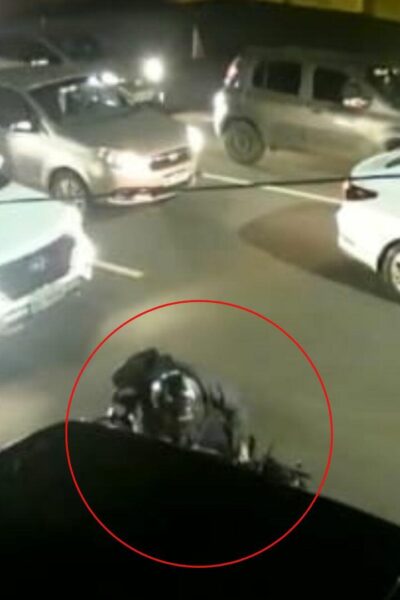 VÍDEO: Motociclista bate em carro e vai embora deixando prejuízos na Avenida Salgado Filho