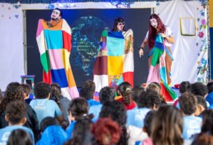 Espetáculo leva conscientização sobre abuso infantil ao Centro Social e emociona crianças em Ribas
