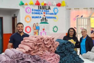 Frio chegou e Prefeitura de Ribas aquece famílias com entrega de cobertores